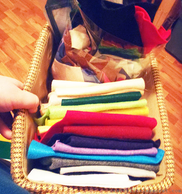 Felt Scrap Storage