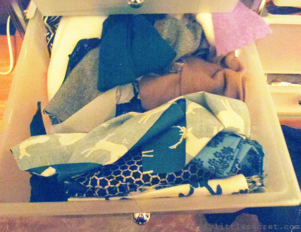 Scrap fabric storage