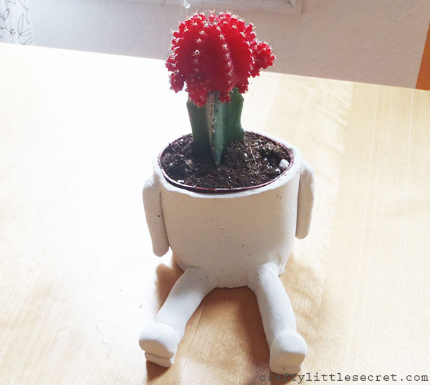 DIY Clay person planter