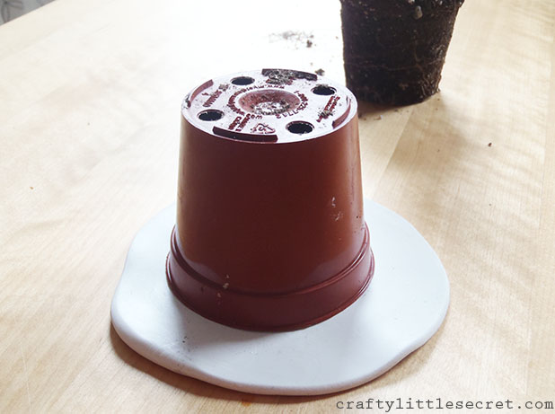 DIY Sculpey clay person planter