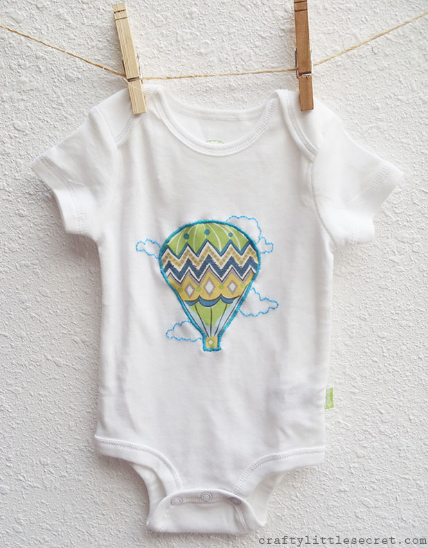 hot air balloon baby onesie