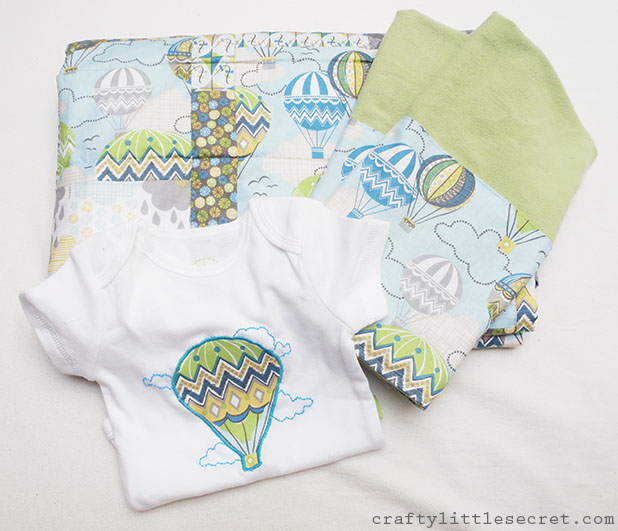 Hot air balloon DIY baby shower gift