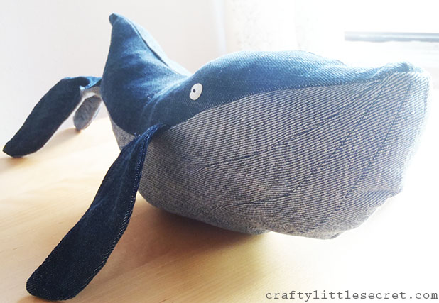 Jeans whale plushie