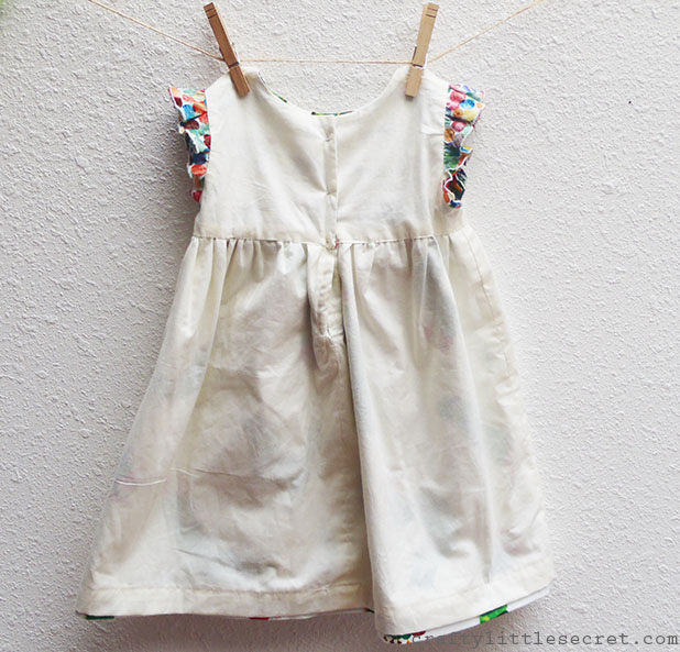 Geranium dress inside seams