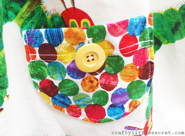 Very Hungry Caterpillar dress pockets