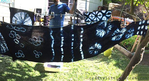 Shibori Sampler Scarf - Crafty Little Secret - www.craftylittlesecret.com